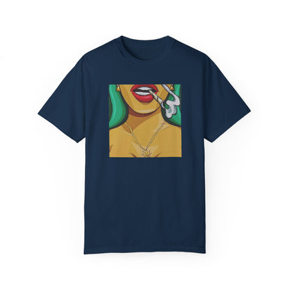 Vibrant Graphic Unisex T-Shirt - Stylish Art Design with Smoking Chic