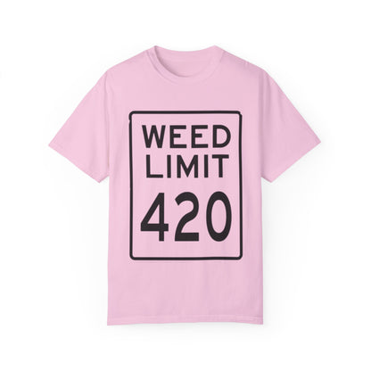 420 Weed Limit Unisex T-Shirt, Funny Cannabis Shirt, Stoner Gift, 4/20 Celebration Tee, Gift for Him/Her, Trendy Graphic Top - Kemo Green, LLC