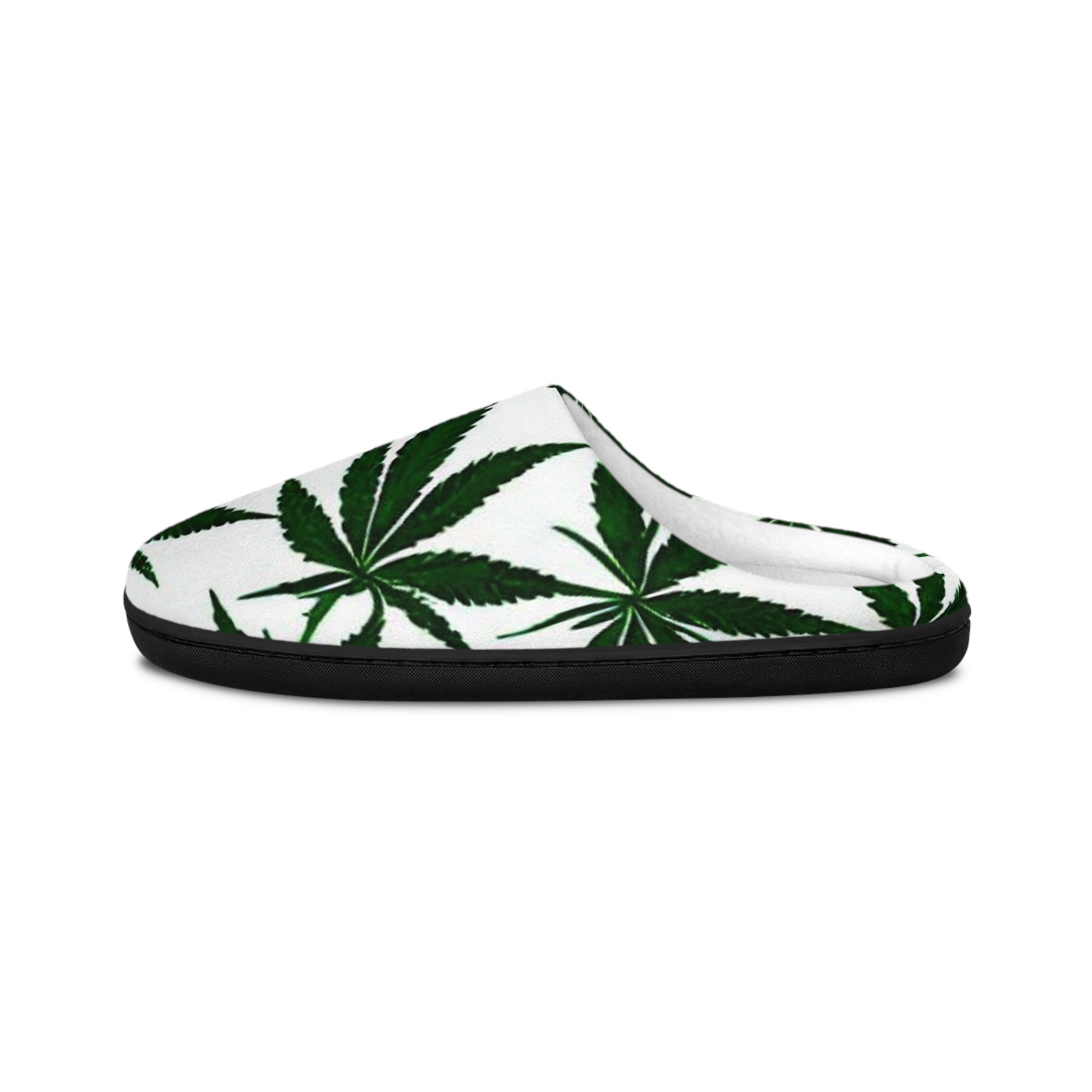 Men's Indoor Slippers - Cozy Cannabis Leaf Design for Ultimate Comfort - Kemo Green, LLC