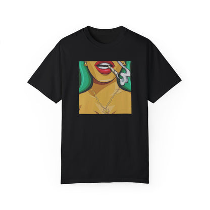 Vibrant Graphic Unisex T-Shirt - Stylish Art Design with Smoking Chic