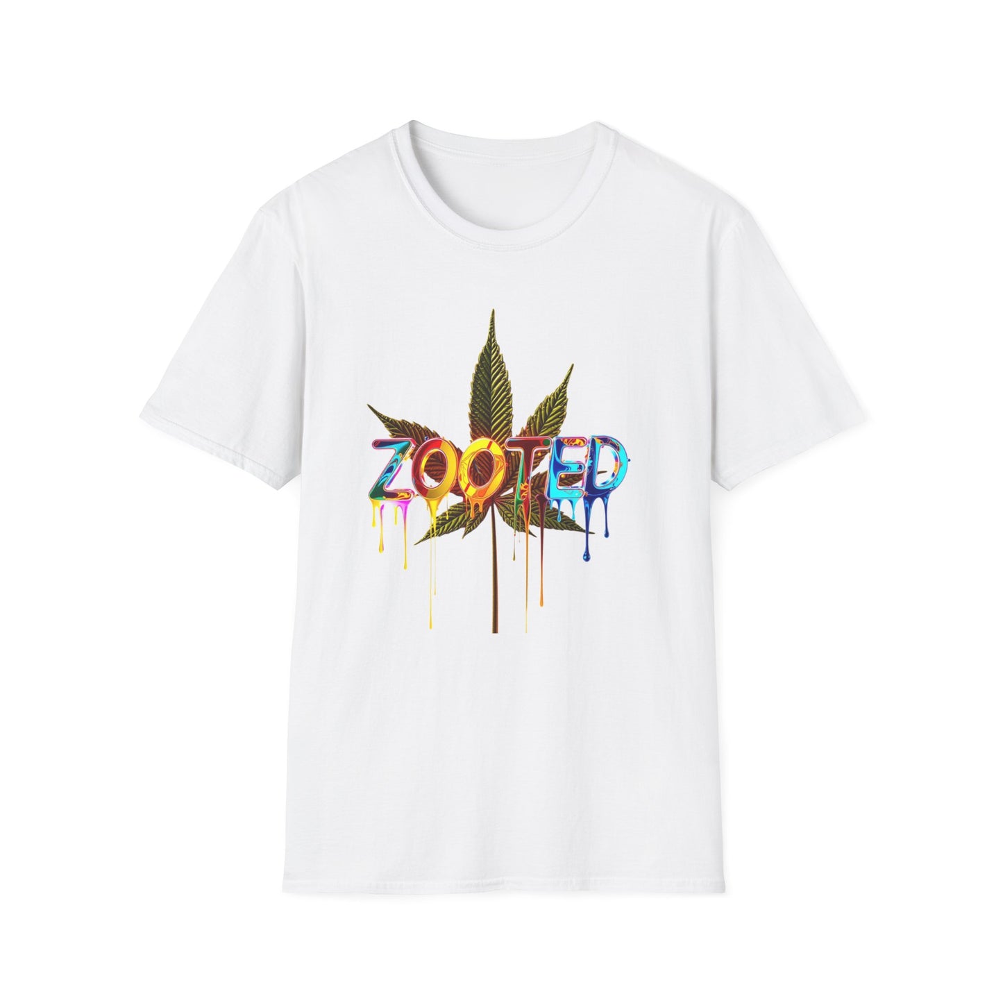 Zooted Unisex Softstyle T-Shirt - Cool Cannabis Vibe - Kemo Green, LLC