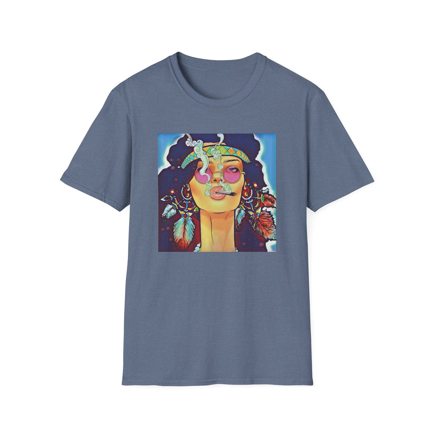 Vibrant Boho Chic Unisex Softstyle T-Shirt - Artistic Graphic Tee for Free Spirits