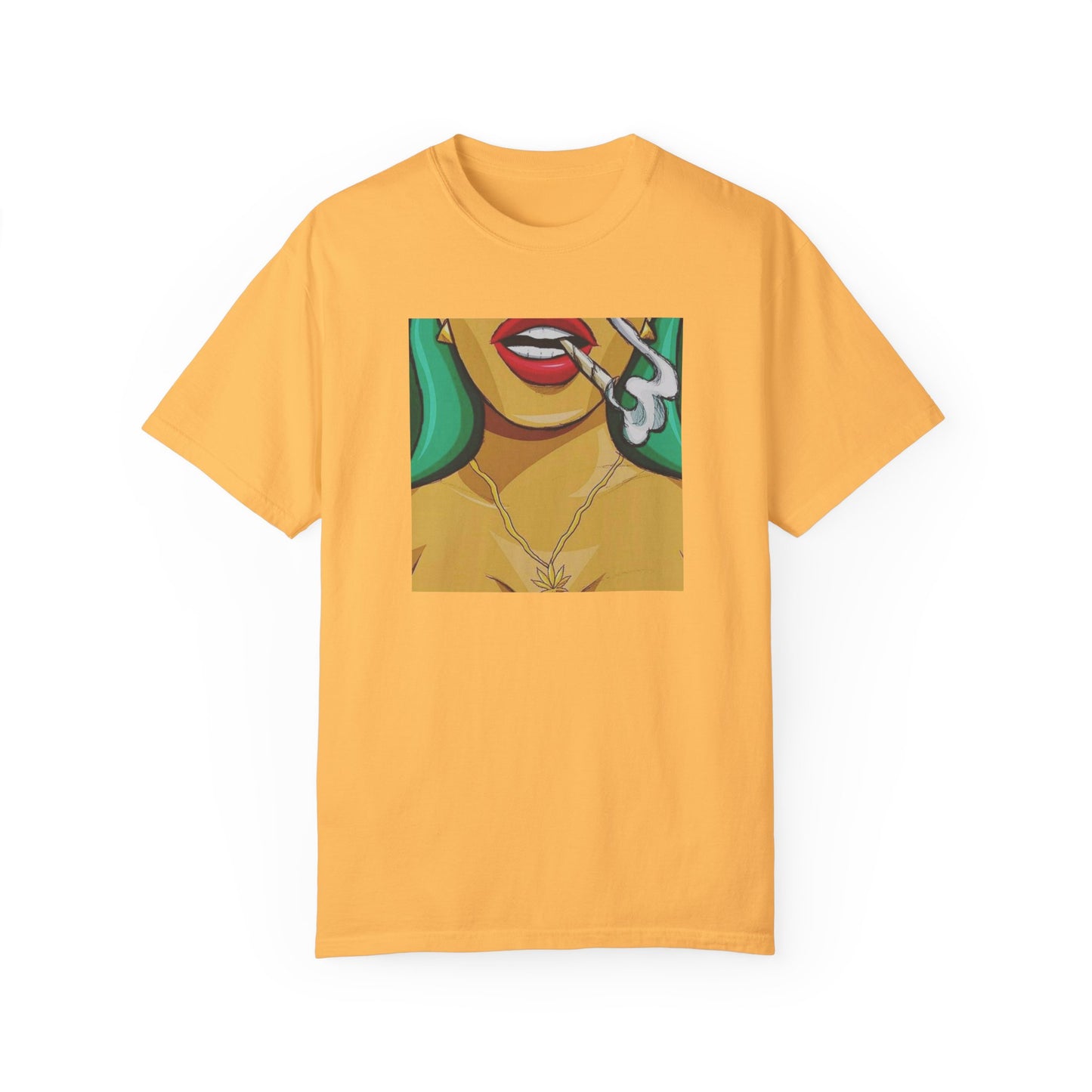 Vibrant Graphic Unisex T-Shirt - Stylish Art Design with Smoking Chic