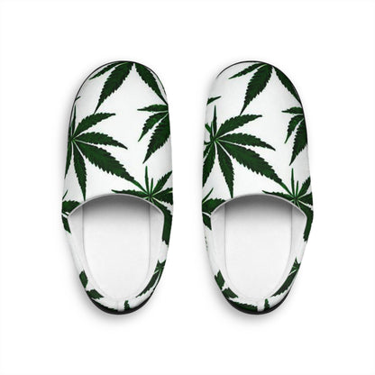 Men's Indoor Slippers - Cozy Cannabis Leaf Design for Ultimate Comfort - Kemo Green, LLC