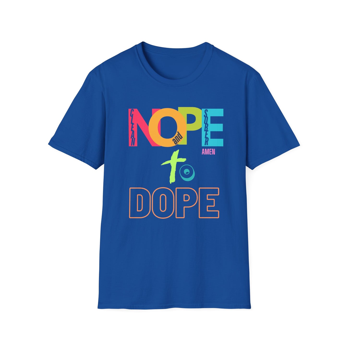 Trendy Unisex Softstyle T-Shirt, Colorful 'NOPE to DOPE' Graphic Tee, Casual Wear, Gift for Friends, Everyday Humor Shirt - Kemo Green, LLC