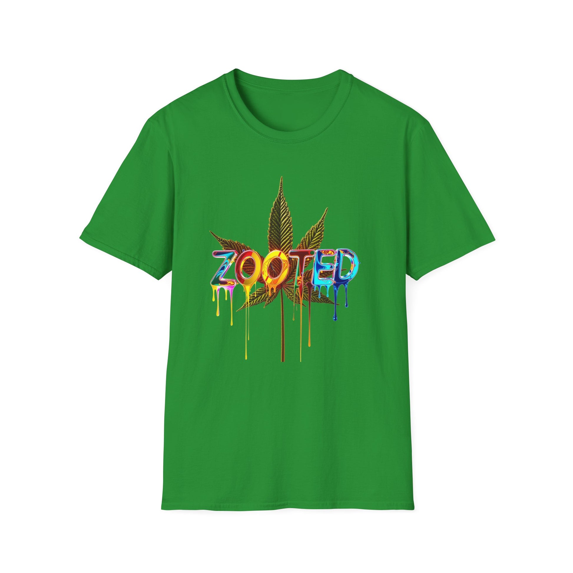 Zooted Unisex Softstyle T-Shirt - Cool Cannabis Vibe - Kemo Green, LLC