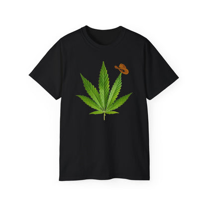 Cannabis Leaf Unisex Ultra Cotton Tee - Cool Casual Shirt for Stoners - Kemo Green, LLC