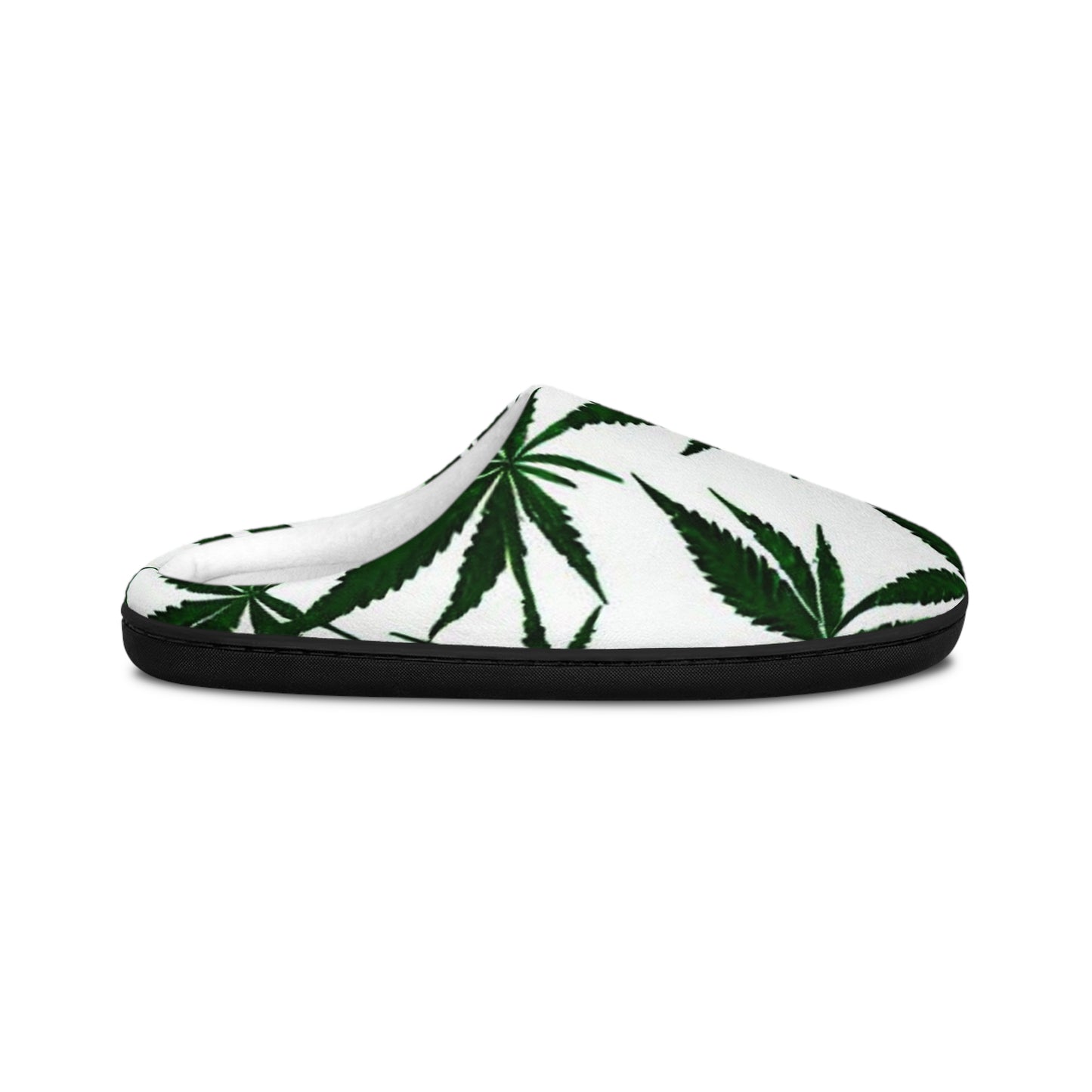 Men's Indoor Slippers - Cozy Cannabis Leaf Design for Ultimate Comfort - Kemo Green, LLC