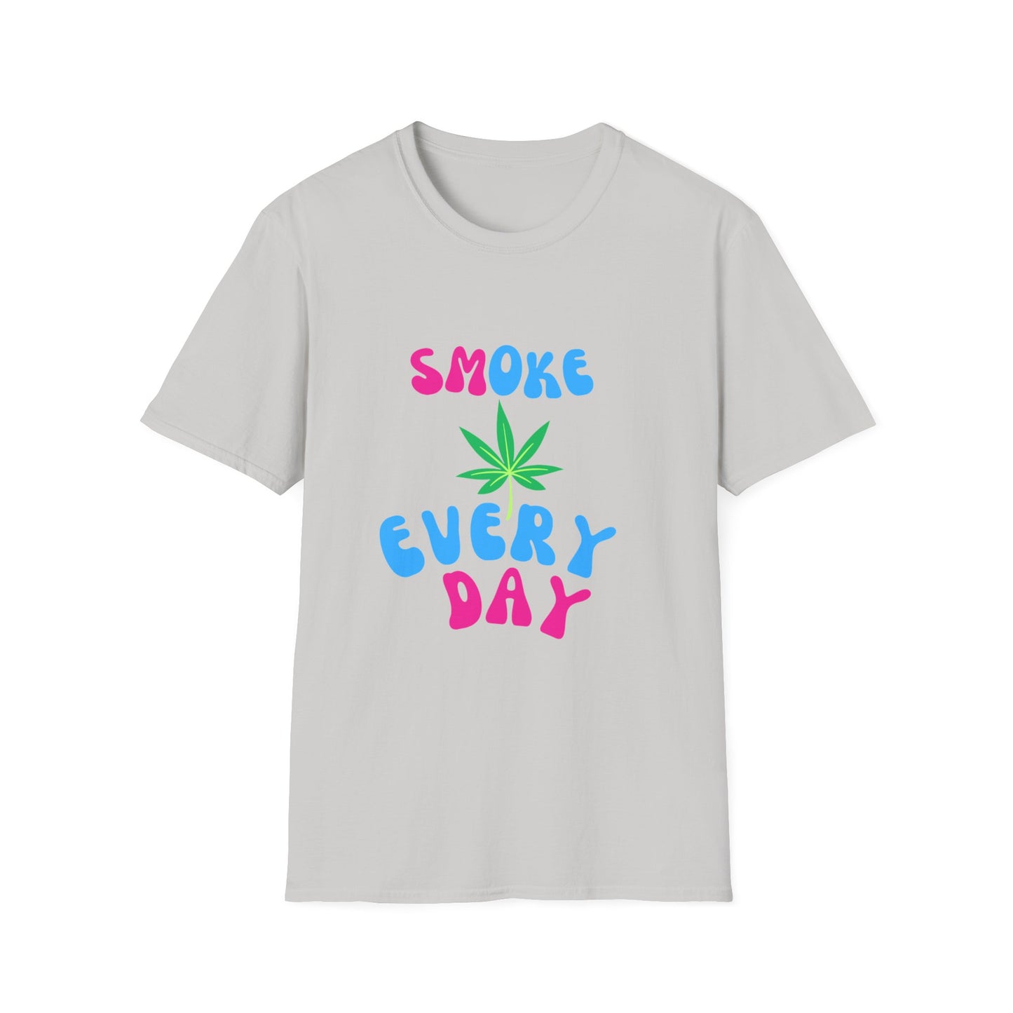 Unisex Softstyle T-Shirt - 'Smoke Every Day' Retro Cannabis Tee - Kemo Green, LLC