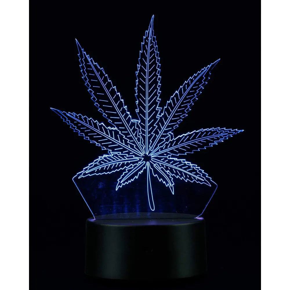 Home Decor - 3D Cannabis Leaf Lamp