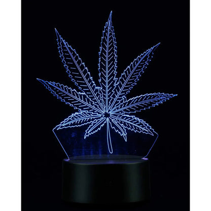 Home Decor - 3D Cannabis Leaf Lamp