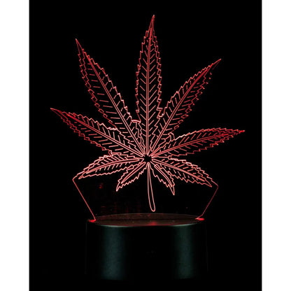 Home Decor - 3D Cannabis Leaf Lamp