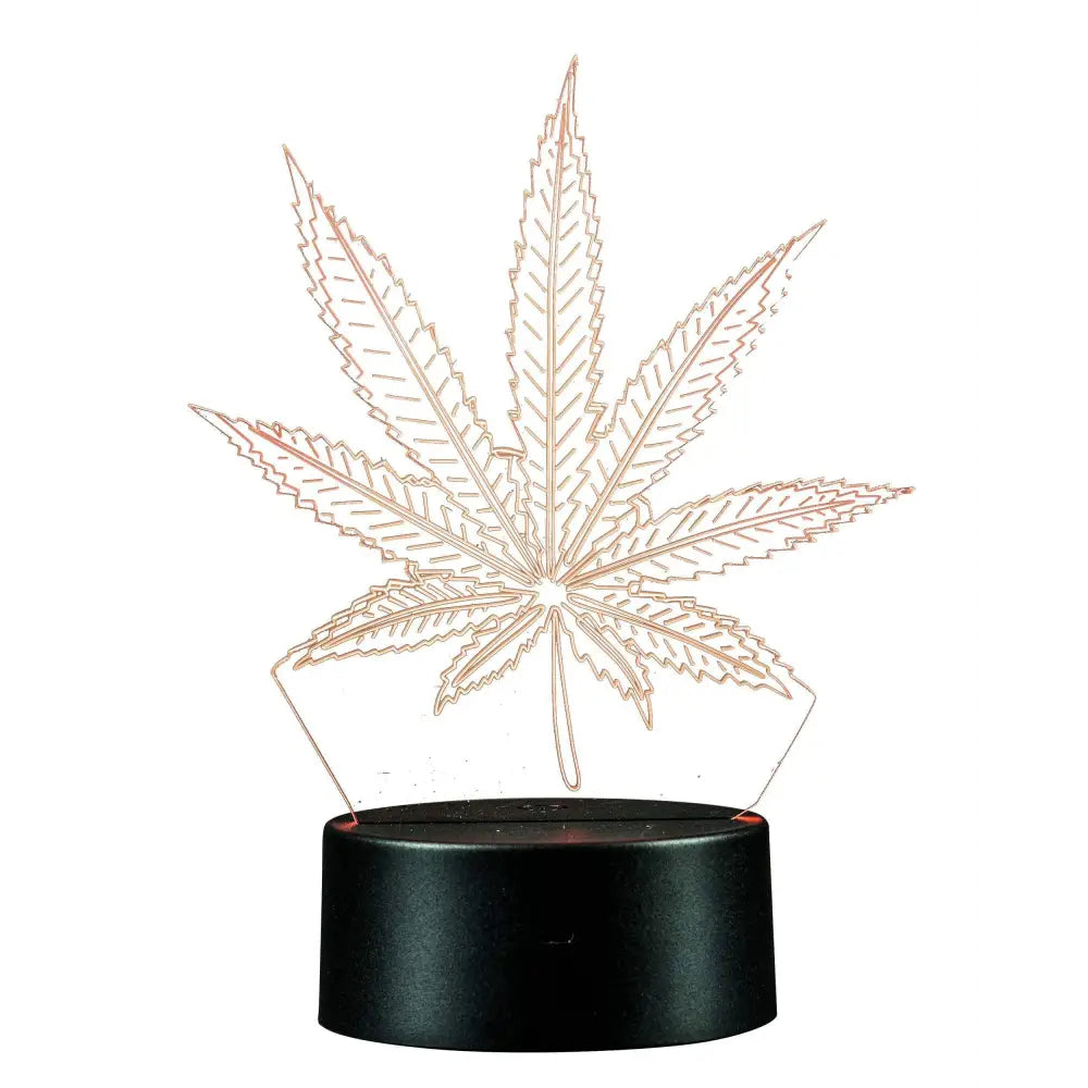 Home Decor - 3D Cannabis Leaf Lamp