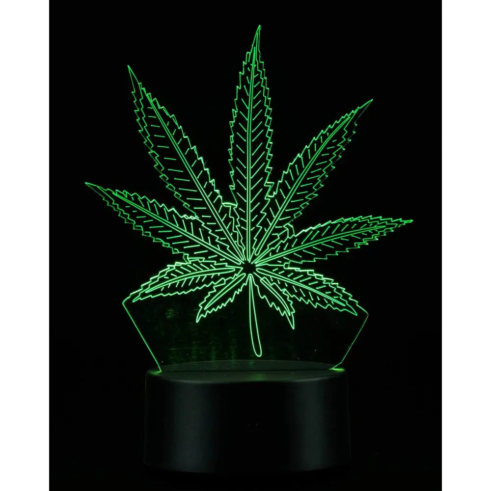 Home Decor - 3D Cannabis Leaf Lamp