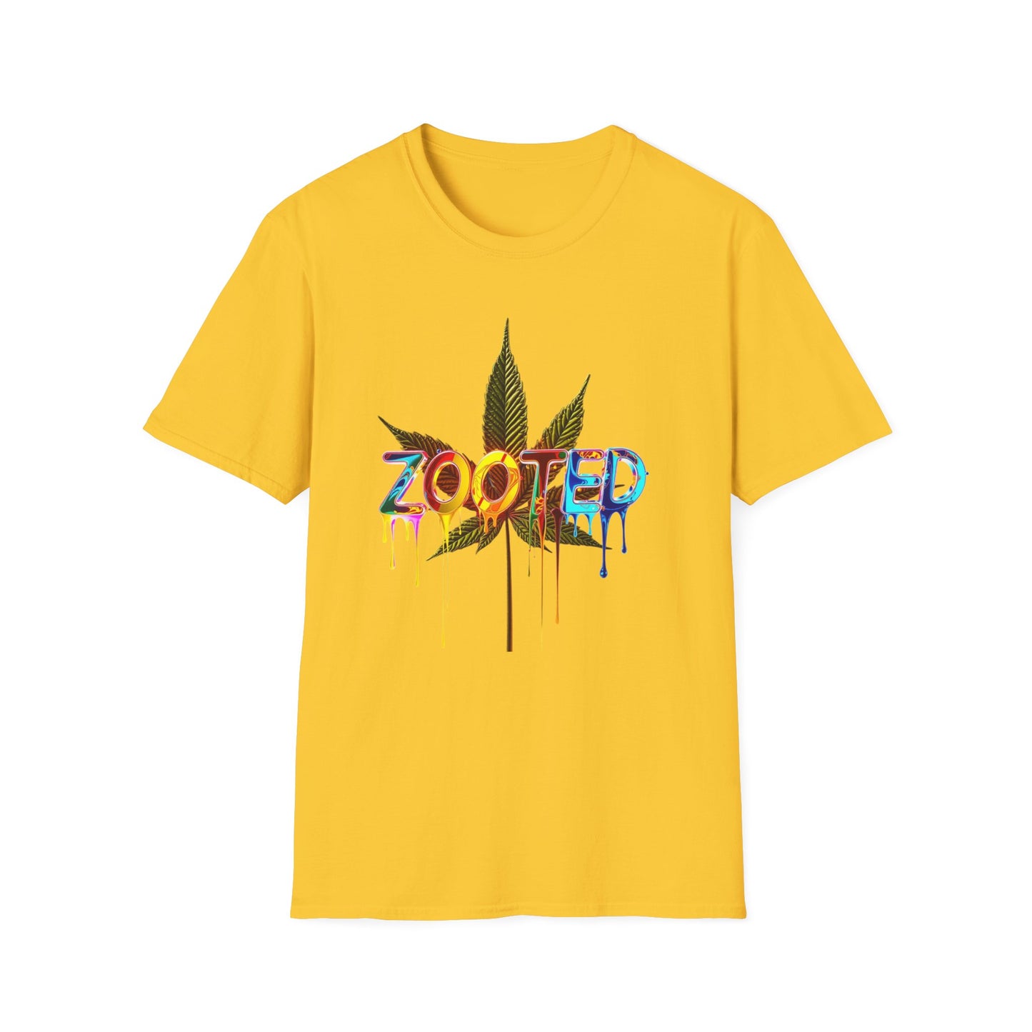 Zooted Unisex Softstyle T-Shirt - Cool Cannabis Vibe - Kemo Green, LLC