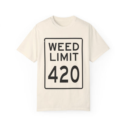 420 Weed Limit Unisex T-Shirt, Funny Cannabis Shirt, Stoner Gift, 4/20 Celebration Tee, Gift for Him/Her, Trendy Graphic Top - Kemo Green, LLC