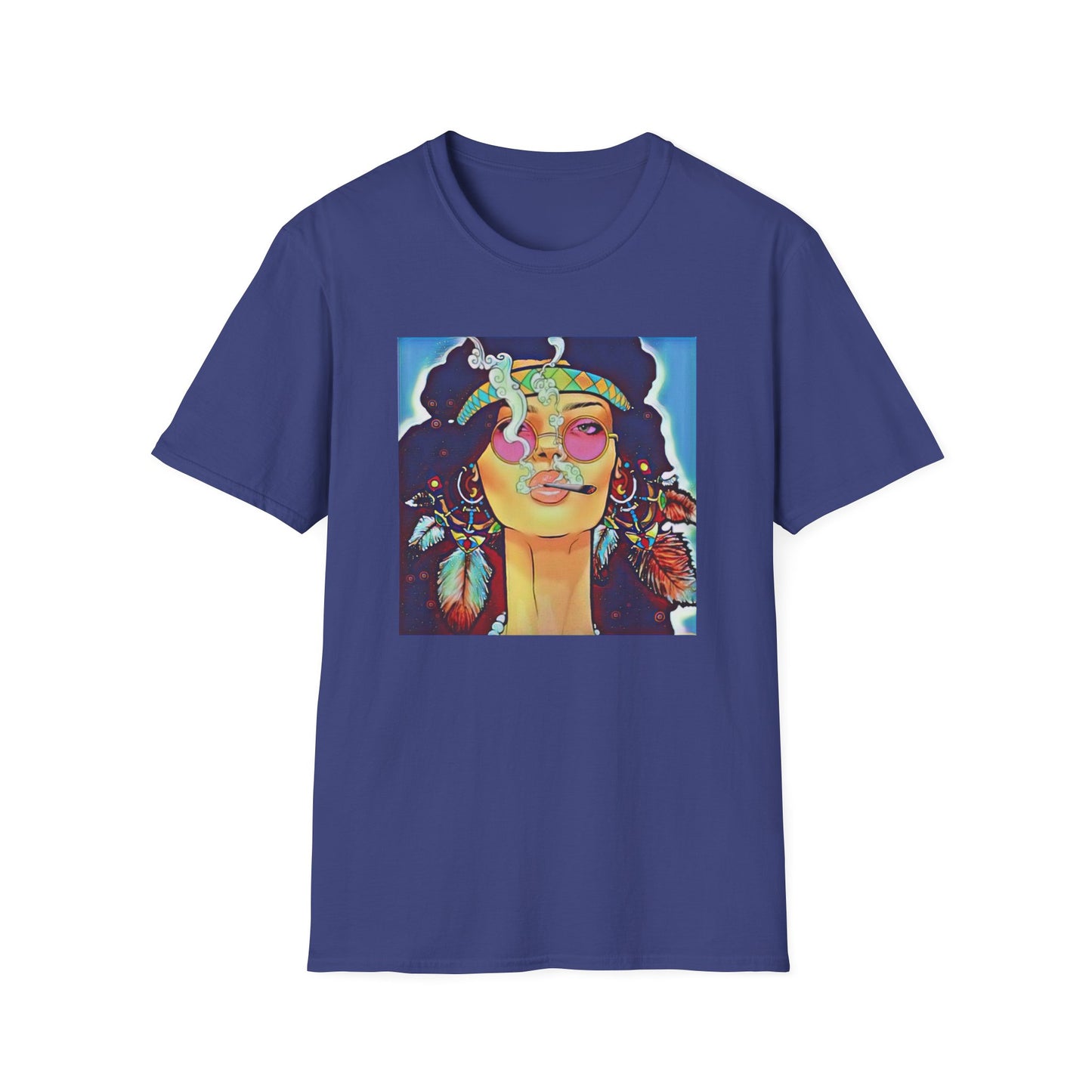 Vibrant Boho Chic Unisex Softstyle T-Shirt - Artistic Graphic Tee for Free Spirits