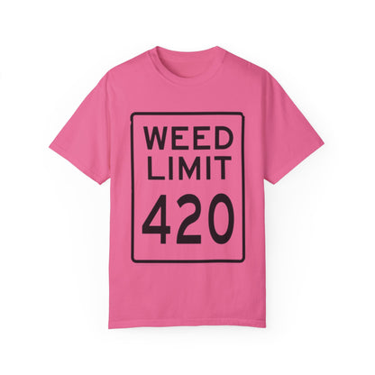 420 Weed Limit Unisex T-Shirt, Funny Cannabis Shirt, Stoner Gift, 4/20 Celebration Tee, Gift for Him/Her, Trendy Graphic Top - Kemo Green, LLC