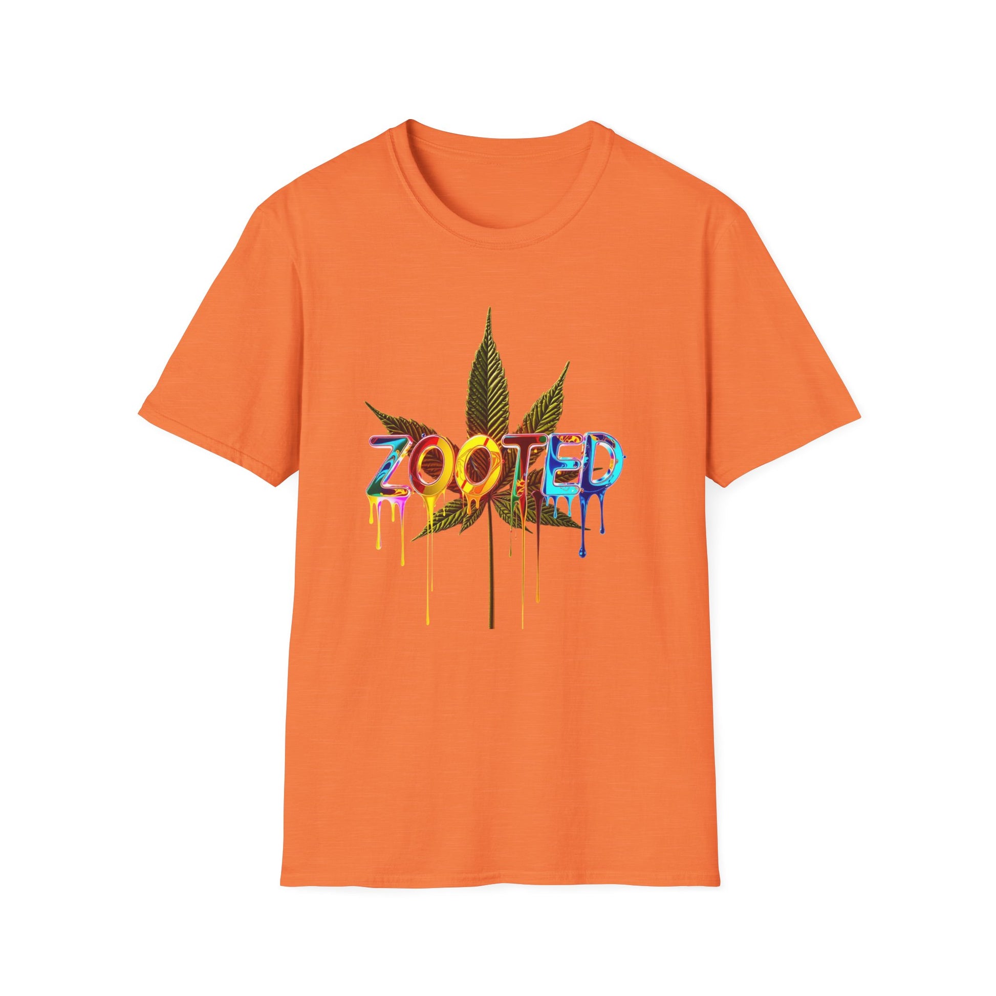 Zooted Unisex Softstyle T-Shirt - Cool Cannabis Vibe - Kemo Green, LLC