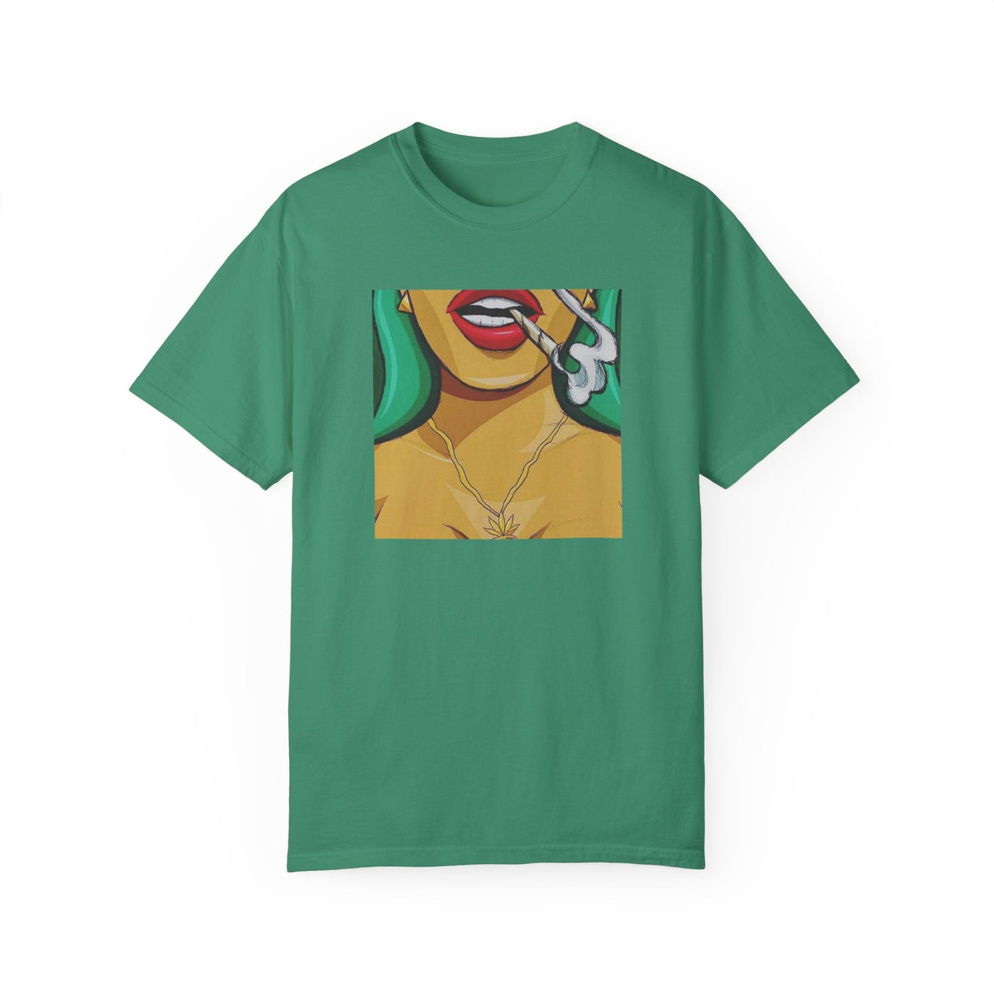 Vibrant Graphic Unisex T-Shirt - Stylish Art Design with Smoking Chic