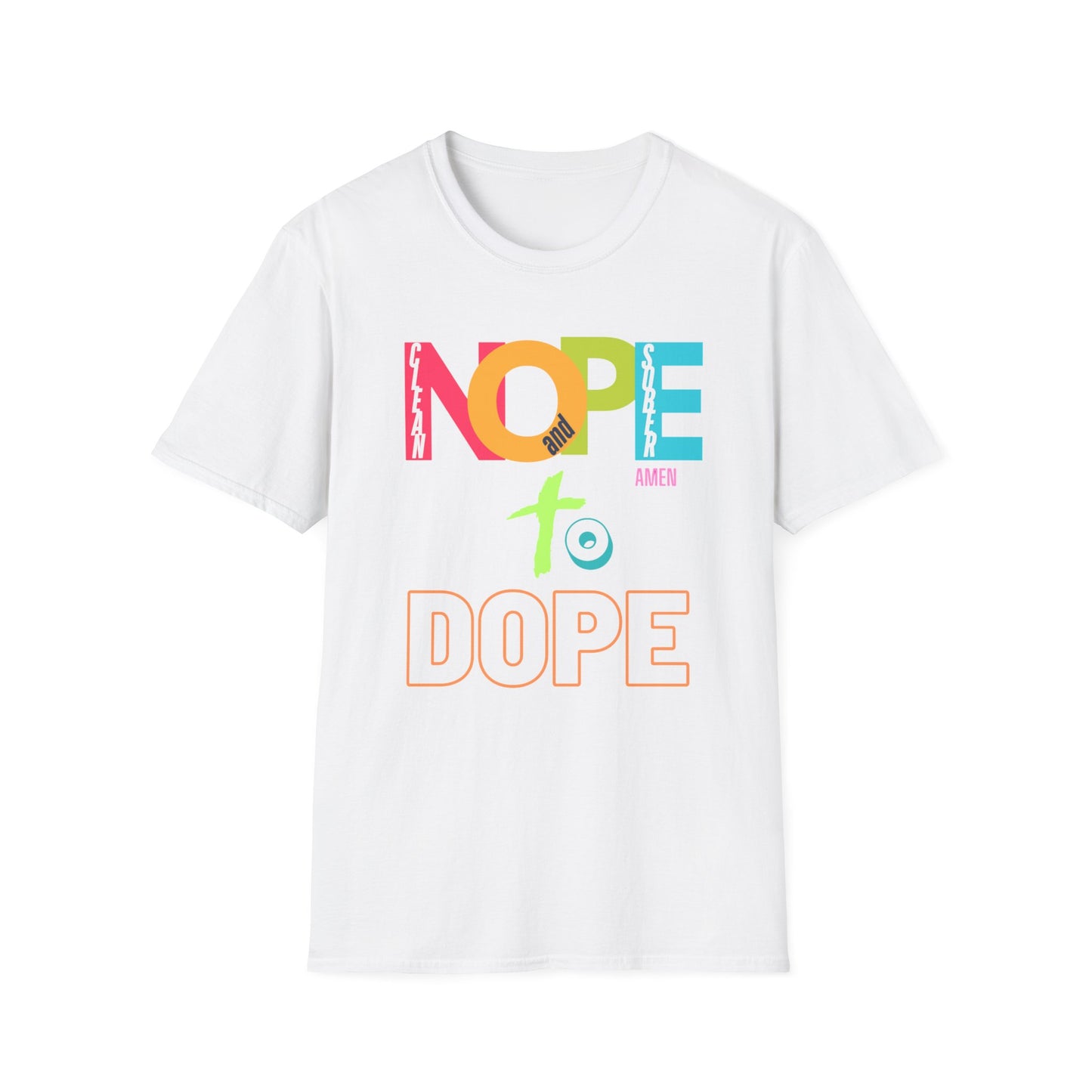 Trendy Unisex Softstyle T-Shirt, Colorful 'NOPE to DOPE' Graphic Tee, Casual Wear, Gift for Friends, Everyday Humor Shirt - Kemo Green, LLC