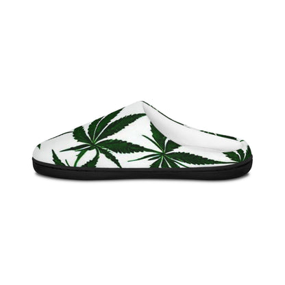 Men's Indoor Slippers - Cozy Cannabis Leaf Design for Ultimate Comfort - Kemo Green, LLC